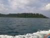 Waves dashing in a boat in Andaman
